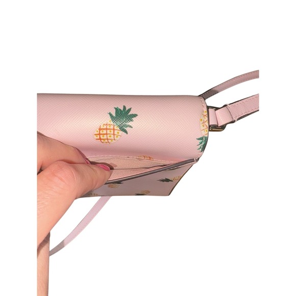 Kate Spade Staci North South Flap Phone Crossbody Multi Pineapple Pink Multi - Picture 3 of 6